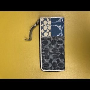SOLD!!!  Coach Denim Poppy Wallet.  Like new
